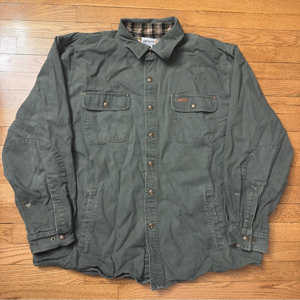 Carhartt Olive Green Shirt Jacket